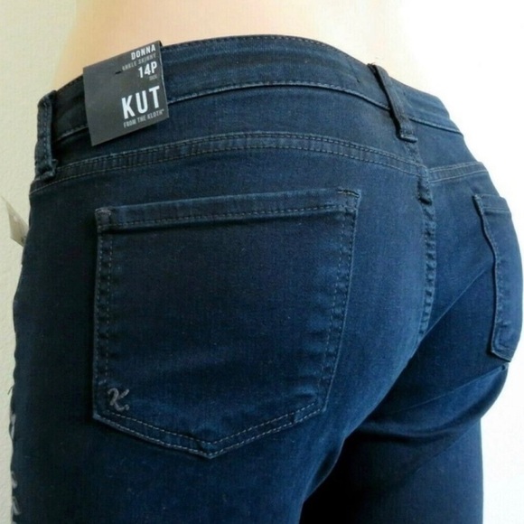 Kut from the Kloth Denim - KUT from the KLOTH Jeans EMBROIDRED Donna Ankle Skinny Plus Size 14 Petite NWT